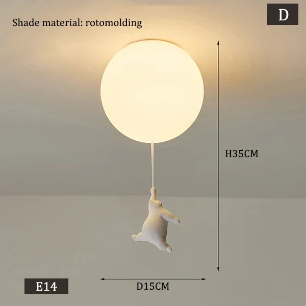 Hengende Bjørn Ballonger Lampe | Skanto