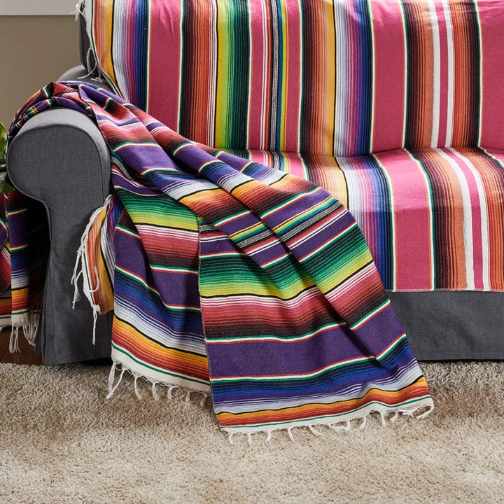 Skanto | Boho Vibrant Mexicansk Serape Teppe