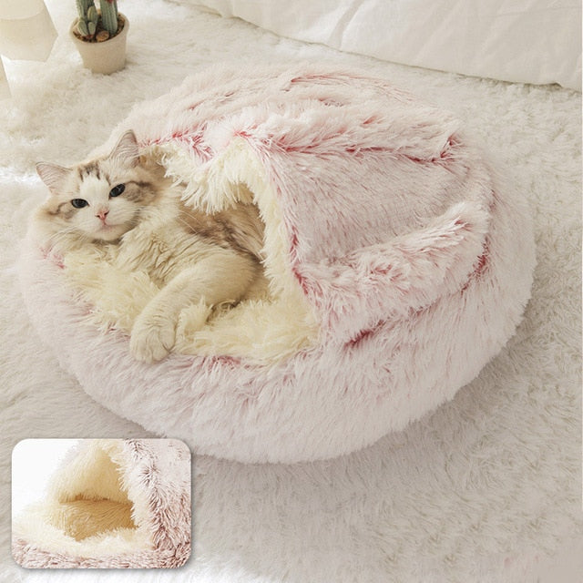 Rund Plysj Hundeseng | Skanto