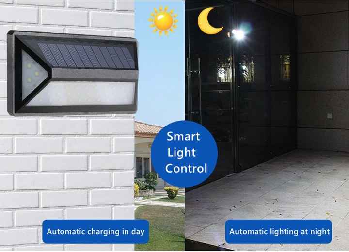 Skanto | Moderne solenergi LED vegglampe for utendørsbruk – Vanntett fasadebelysning med bevegelsessensor
