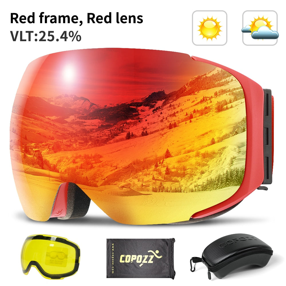 Magnetisk UV-beskyttelse anti-dugg ski goggles | Skanto