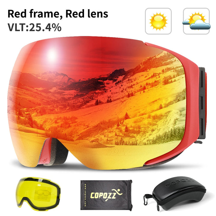 Magnetisk UV-beskyttelse anti-dugg ski goggles | Skanto
