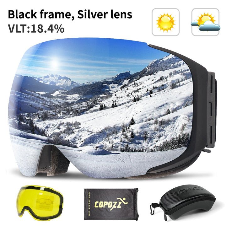 Magnetisk UV-beskyttelse anti-dugg ski goggles | Skanto