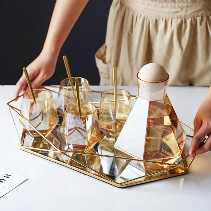 Polygon Glass Tray Skanto