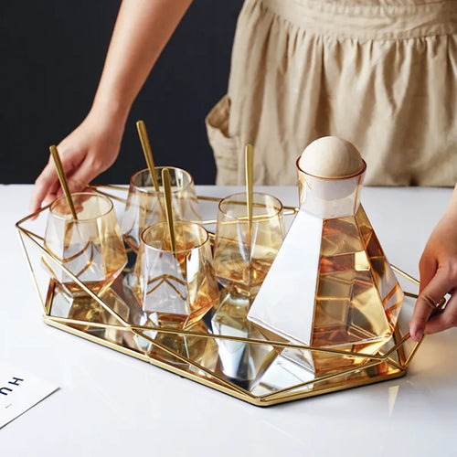 Polygon Glass Tray Skanto