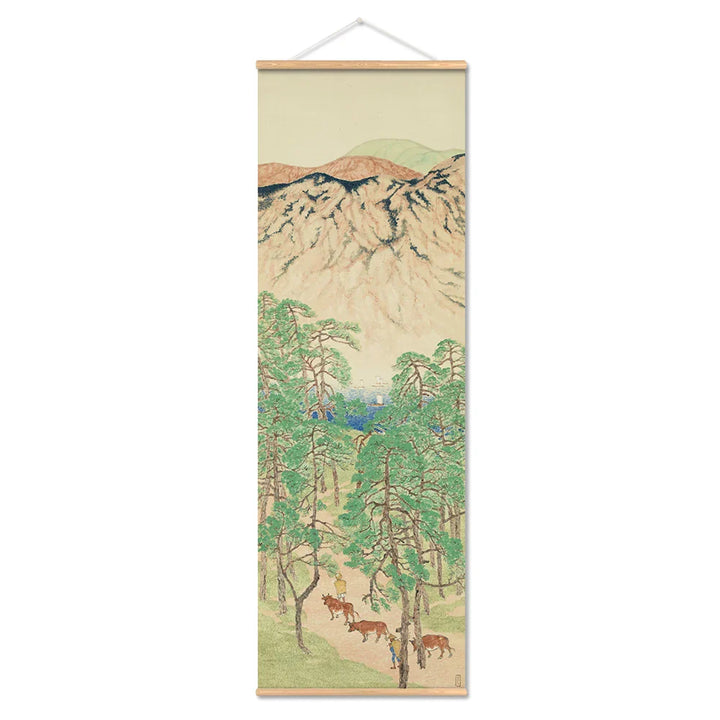 Skanto | Japansk Ou-Mi Ukiyoe Rulleskrifts Plakat Landskaps Veggkunst Bilder Stue Vintage Maleri Landhus Innredning