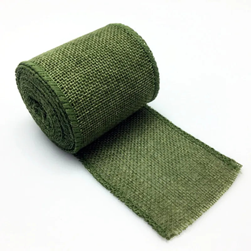 Skanto | 3M Rustikk Jutebånd – 60mm Bredt Gavebånd for DIY, Jul & Bryllup