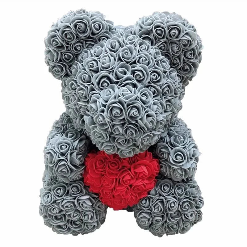 Skanto | Rose Teddy Bear with Handmade Foam Roses – 40cm