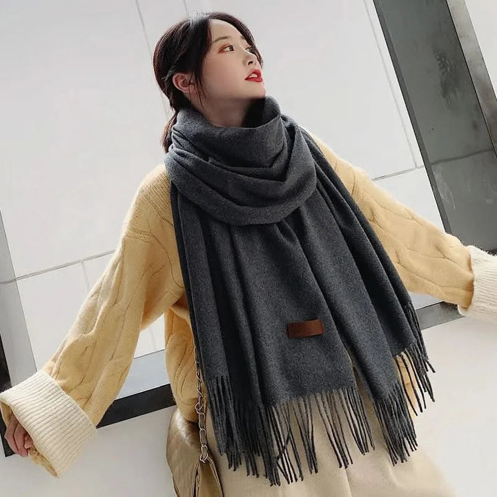 Skanto | Kvinne bomulls vinter skjerf – Myk, varm, elegant stil