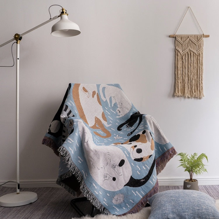 Vintage Kürbis Sofa trekk Skantoanket | Skanto