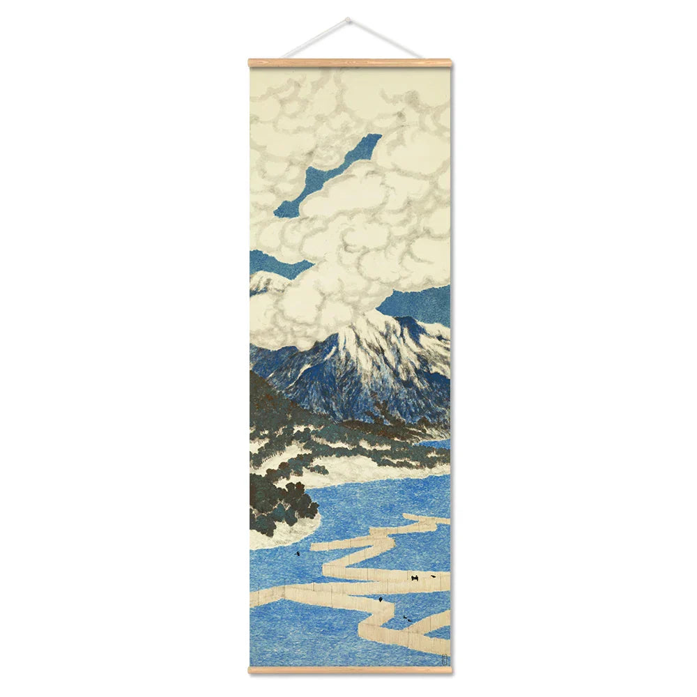 Skanto | Japansk Ou-Mi Ukiyoe Rulleskrifts Plakat Landskaps Veggkunst Bilder Stue Vintage Maleri Landhus Innredning