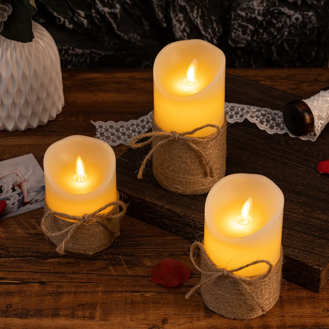 Skanto | LED Lys LumiFlame | Flammende Ekte Voks Effekt | Sikker & Energisparende | Ulike Størrelser & Design