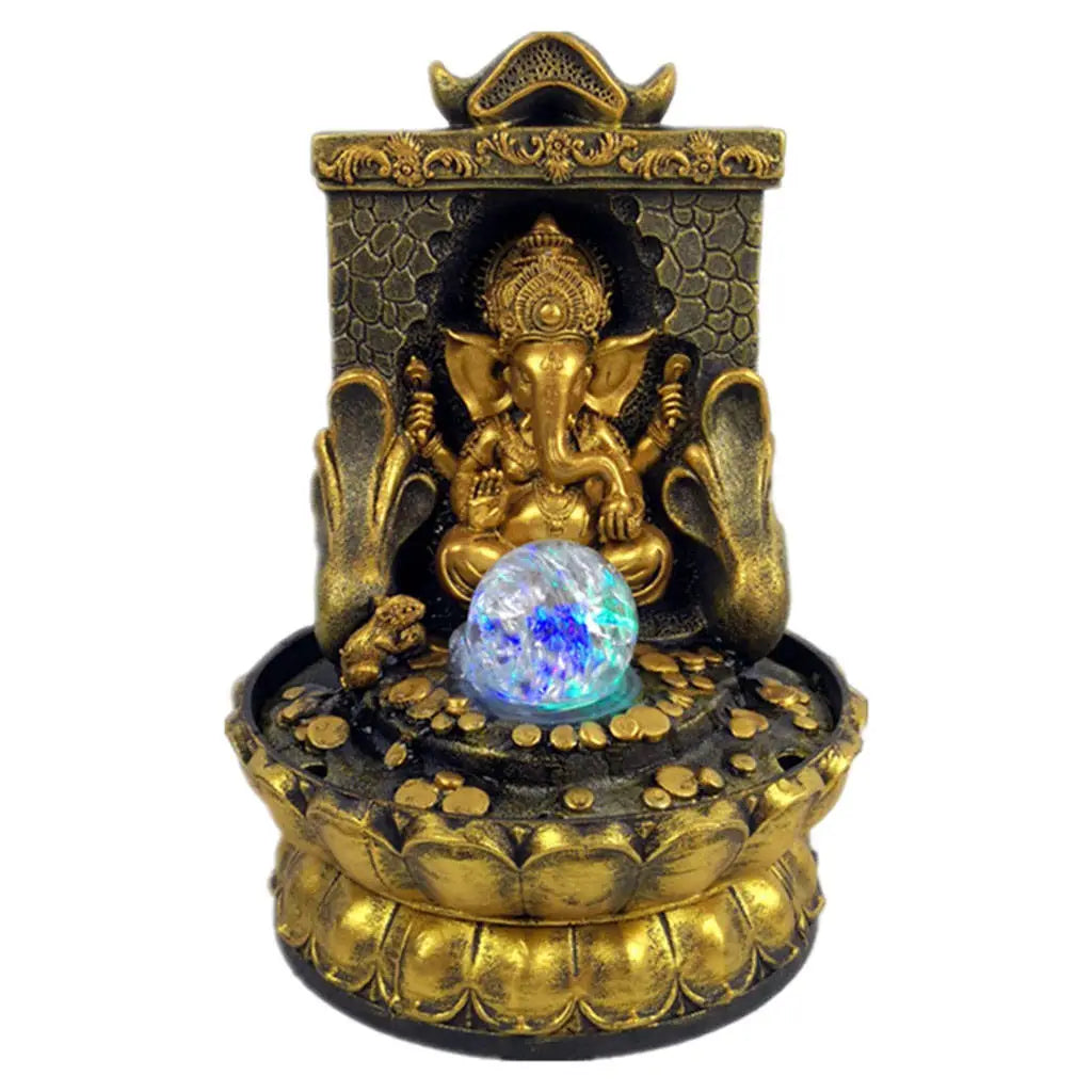 Skanto | Fantastisk Ganesha Statue med LED Indre Vannkilde