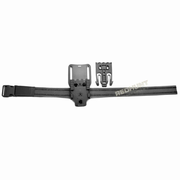Skanto | Taktisk Drop-Leg-Holster QLS 19/22 – Mid-Low-Belte Universelt Pistolholster med elastisk Lårrem for jakt