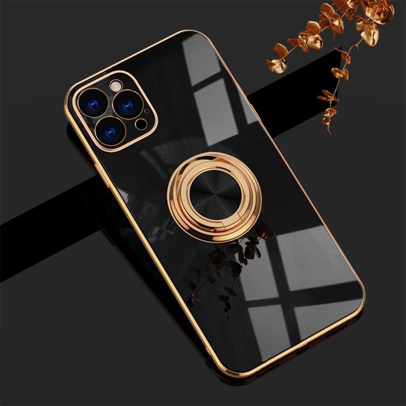 iPhone-deksel med metallring til stativ