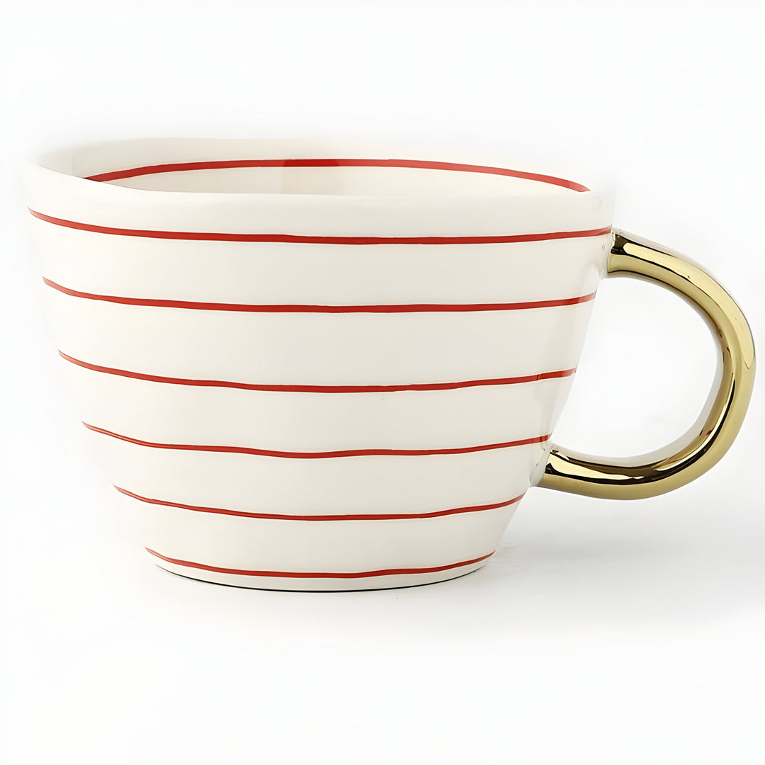 Keramisk krus med geometrisk design – Stilig og moderne | Ideell for kaffe eller te