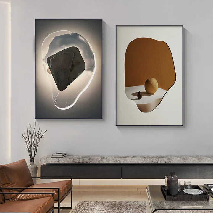 Moderne Estetikk Abstrakt Geometri Veggkunst Fint Kunst Lerret Utskrifter Bilder For Luksus Leilighet Stue Spisestue Inngang Foyer Kunst Dekor | Skanto