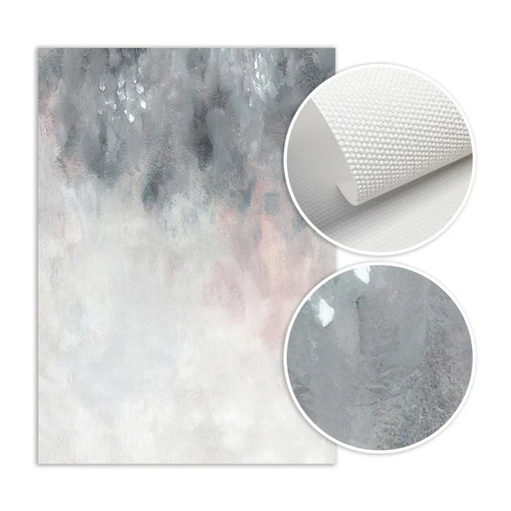 Abstrakte nyanser av rosa grå minimalistisk veggkunst fine art lerret utskrifter bilder for moderne leilighet stue kunstdekor | Skanto
