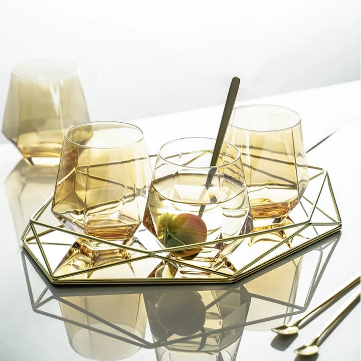 Polygon Glass Tray Skanto