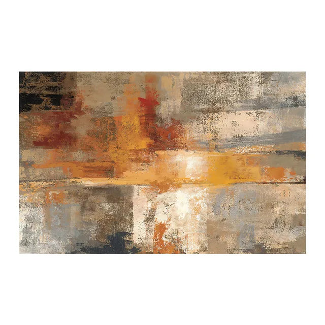 Stort Format Abstrakt Veggkunst Fine Art Lerretsutskrifter Beige Grå Oransje Nøytral Farge Moderne Veggdekor Bilde For Moderne Stueinnredning | Skanto