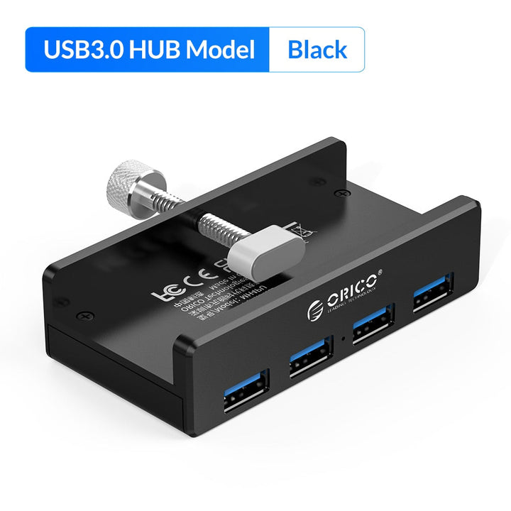 4 Port Klipp-Type USB 3.0 Aluminiums Hub | Skanto