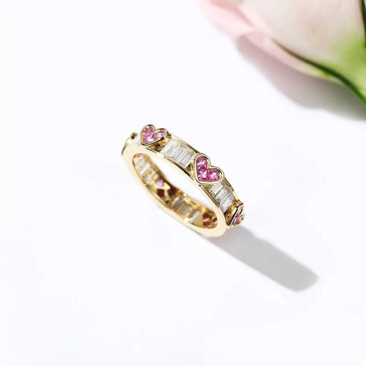 Skanto | Elegante Hjerte Wrap Baguette Diamant Ring