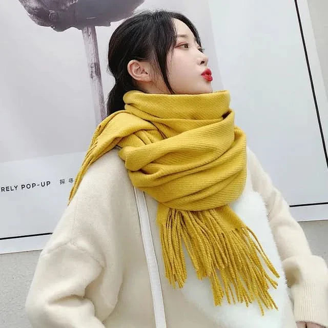 Skanto | Kvinne bomulls vinter skjerf – Myk, varm, elegant stil
