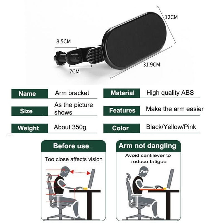 Ergonomisk 180°-Drehstütze for RSI og Schulterbeschwerden
