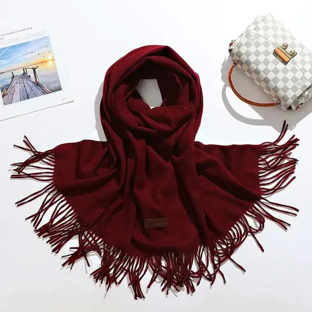 Skanto | Kvinne bomulls vinter skjerf – Myk, varm, elegant stil