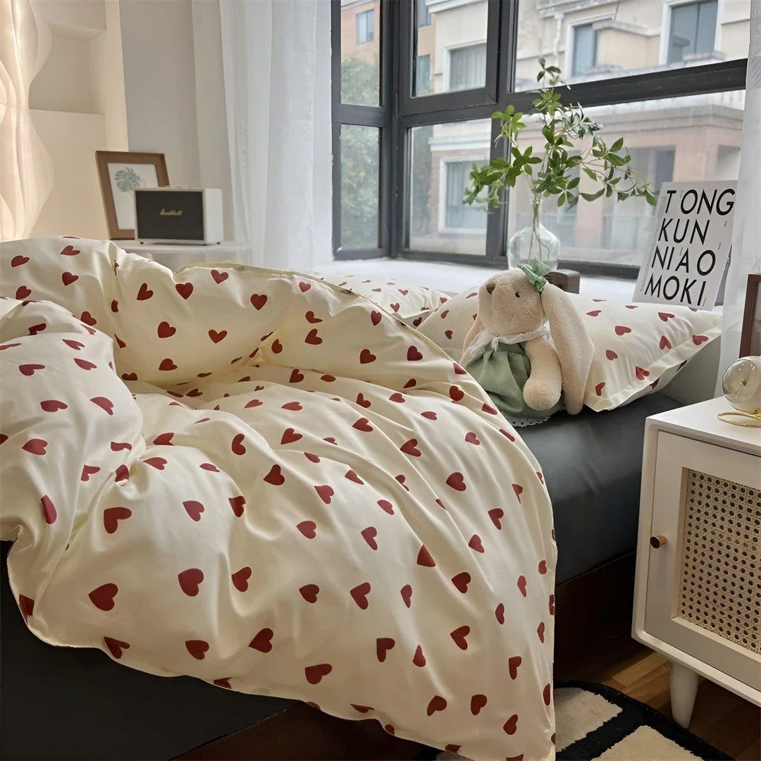 HeartDream Sengetøysett – Dynetrekksett med hjertemotiv