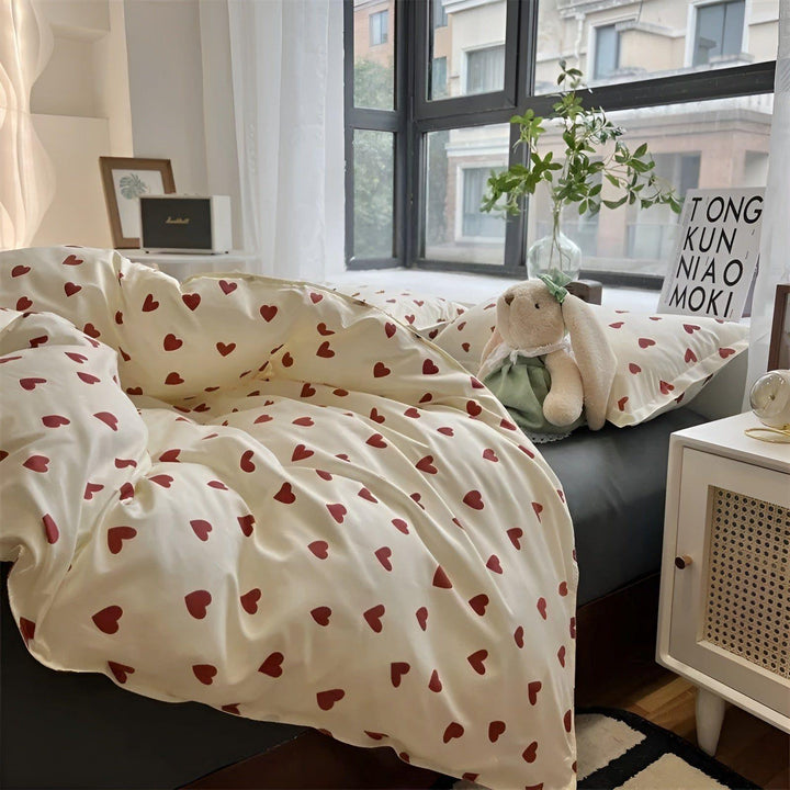 HeartDream Sengetøysett – Dynetrekksett med hjertemotiv