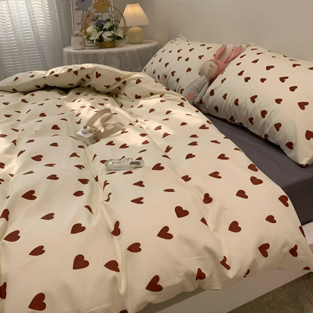 HeartDream Sengetøysett – Dynetrekksett med hjertemotiv