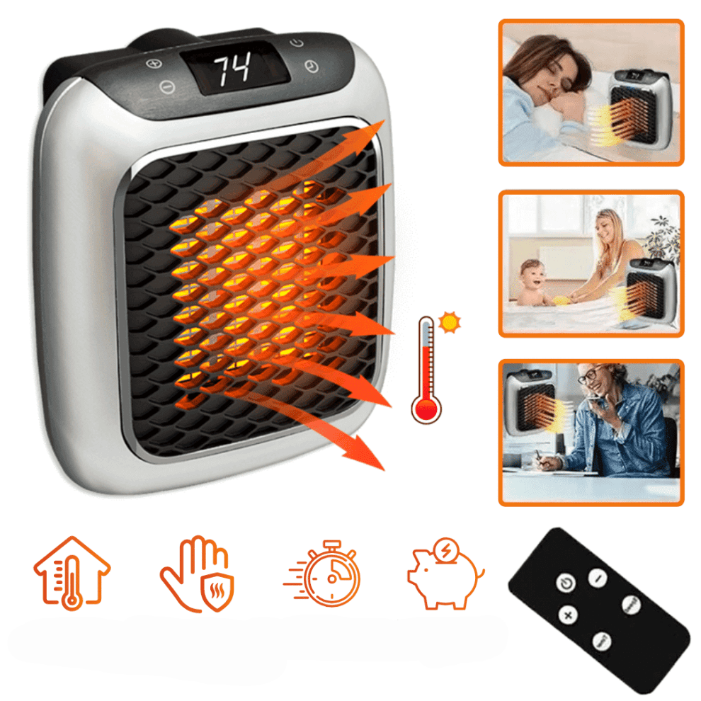 Kompakter Mini-Heizlüfter mit antimikrobiellem Filter – Schnelles Aufheizen og Kosteneinsparung – Dante Mini-Heizung