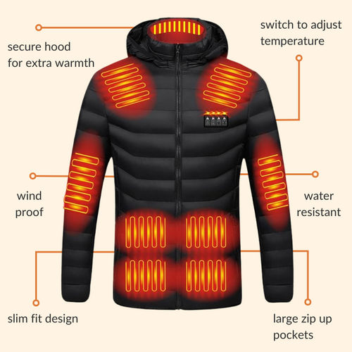 Skanto | Men’s & Women’s Heated Jacket – Best Rechargeable Heated Puffer Coat, Lightweight Battery Heated Winter Jacket UK