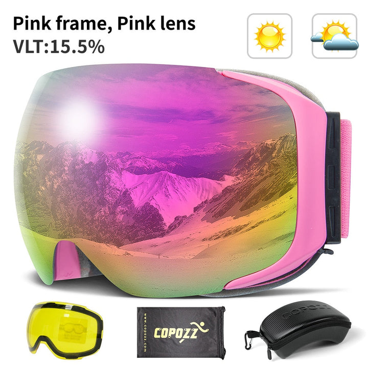 Magnetisk UV-beskyttelse anti-dugg ski goggles | Skanto