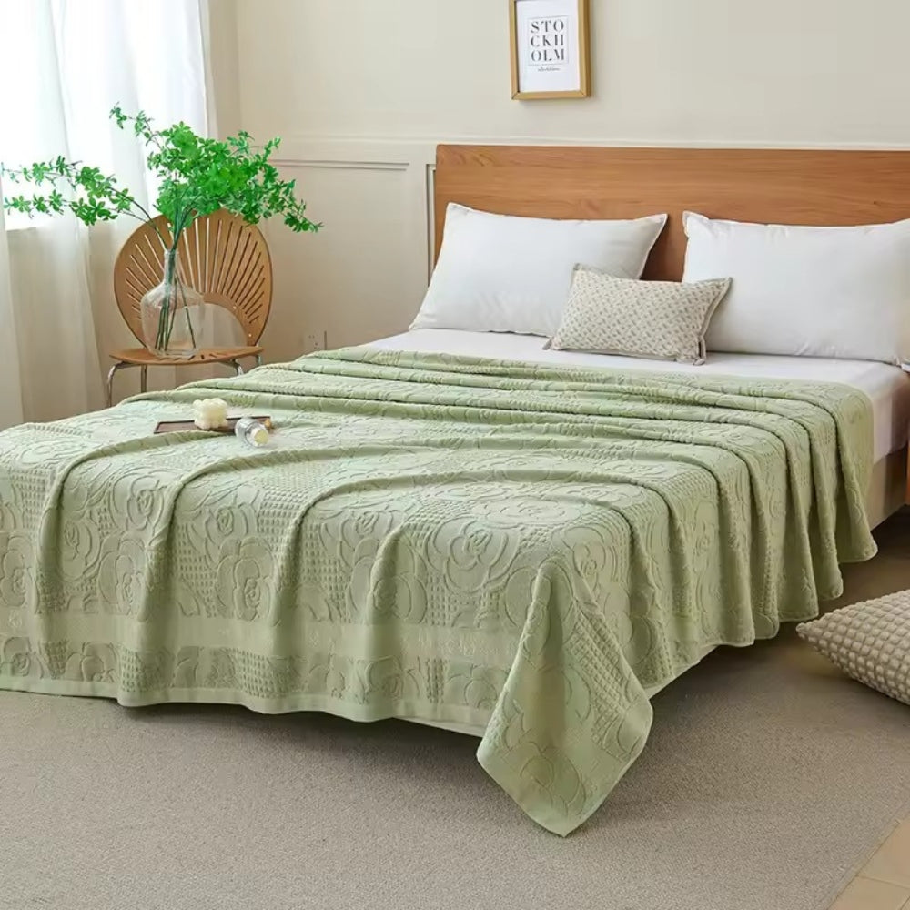 Skanto | Flora Terry Cotton Weave Blanket