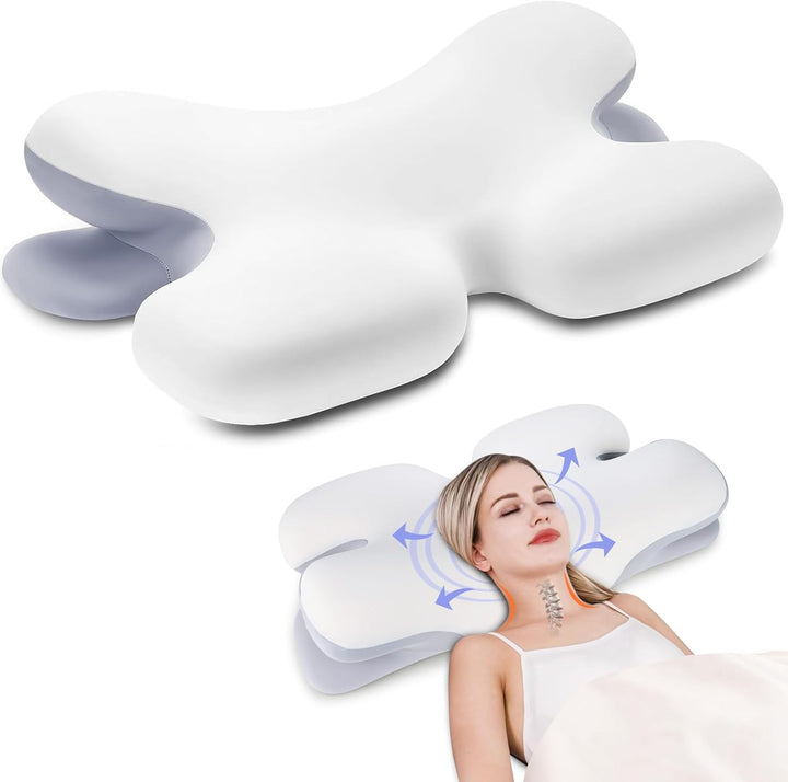 Skanto | Ergonomisk Cervical Pillow | Memory Foam, Nakkestøtte & Ideell for Rolig Søvn