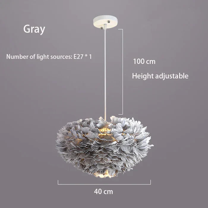 Cloud Like Realistic Feather Chandelier | Skanto