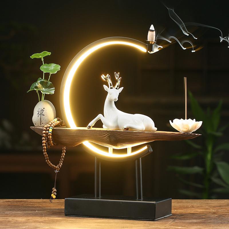 Skanto | White Deer Røkelsespinne Lampe - SereneStag
