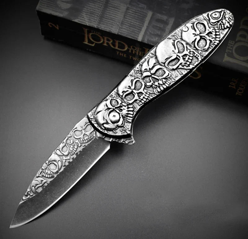 Taktisk Natt Skull Foldbar Lommekniv | Skanto