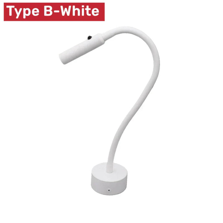 Skanto | Moderne Fleksibel LED Leselampe med Bryter for Soverom og Studie - 1W/3W