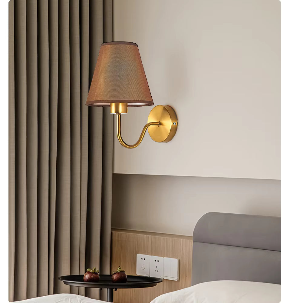 Skanto | RusticGlow - Vegglampe av Stoff i Amerikansk Stil