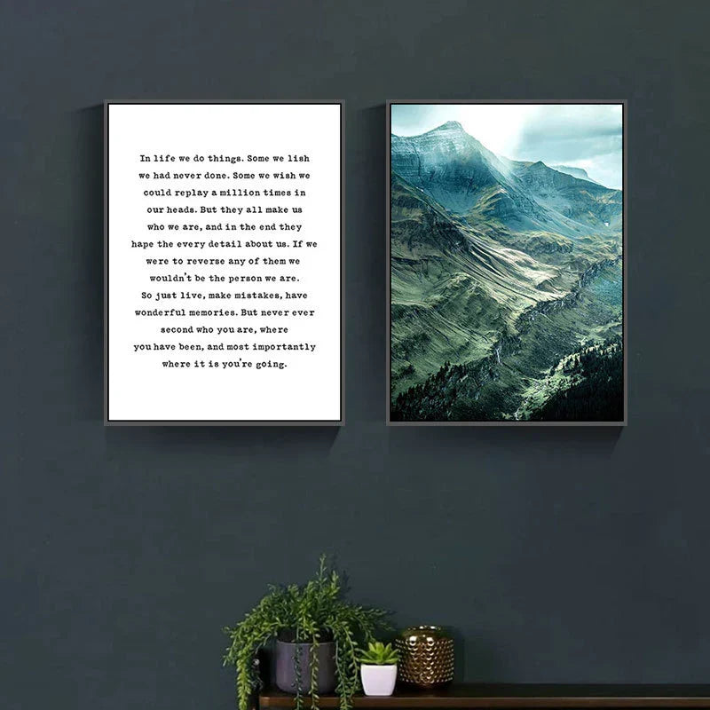 Bergsee Villmark Landskap Veggkunst Kunsttrykk Lerret Plakater Bilder av Ro for Oppholdsrom Spisestue Dekor | Skanto