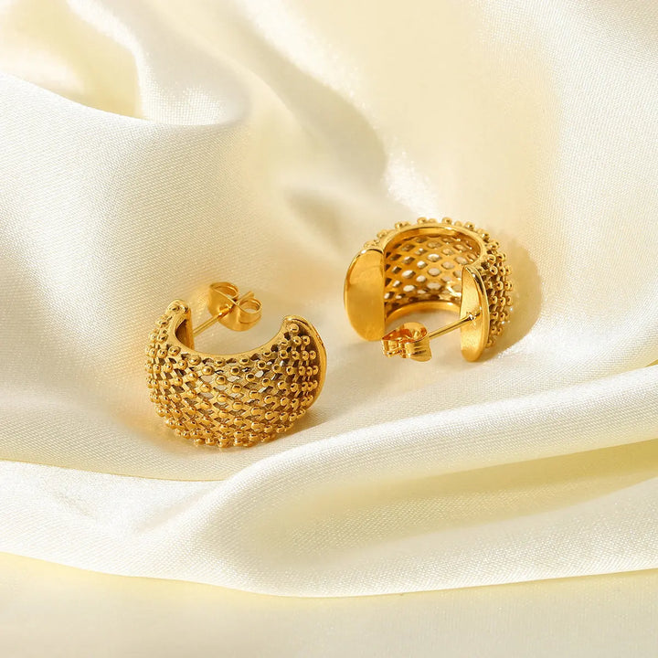 Skanto | 18k Mesh C Hoop Øredobber