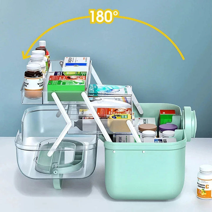 Heim Medisin Boks Oppbevaring Organizer
