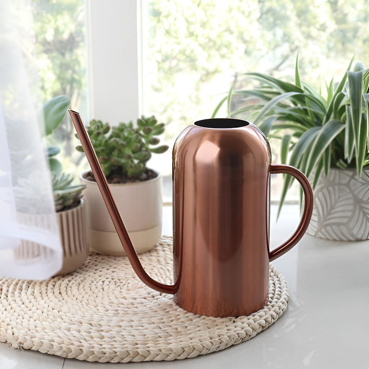 Skanto | Rustfritt Stål Hellervann - 1,5L Lang Vanningkanne for Planter og Blomster