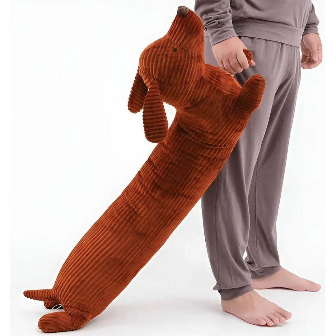 SnuggleHound Pillow – Ergonomisk Dachshund Plysjpute