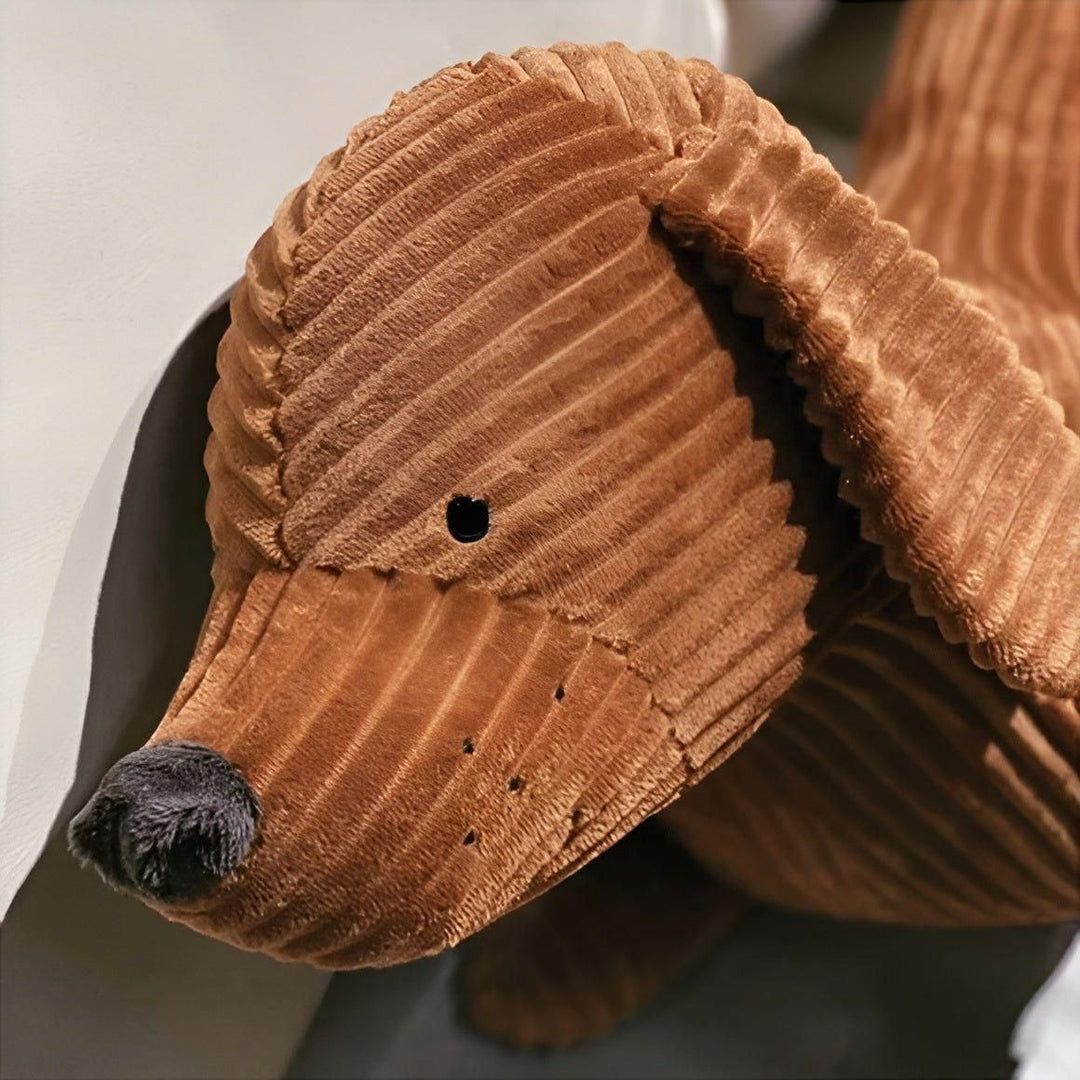 SnuggleHound Pillow – Ergonomisk Dachshund Plysjpute