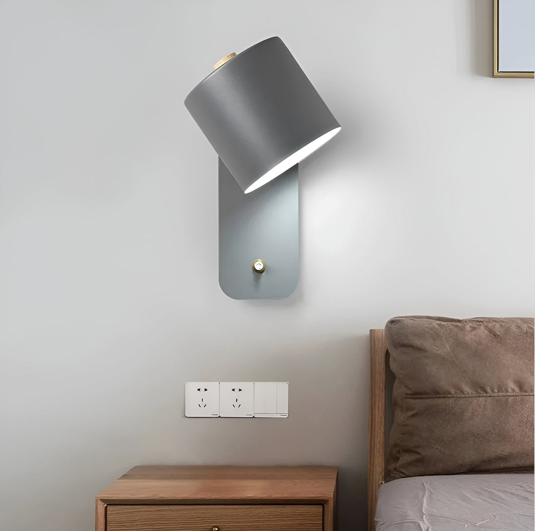 Skanto | EasyPush Vegglampe - Rotérbar Mini Sylinder LED Lampe