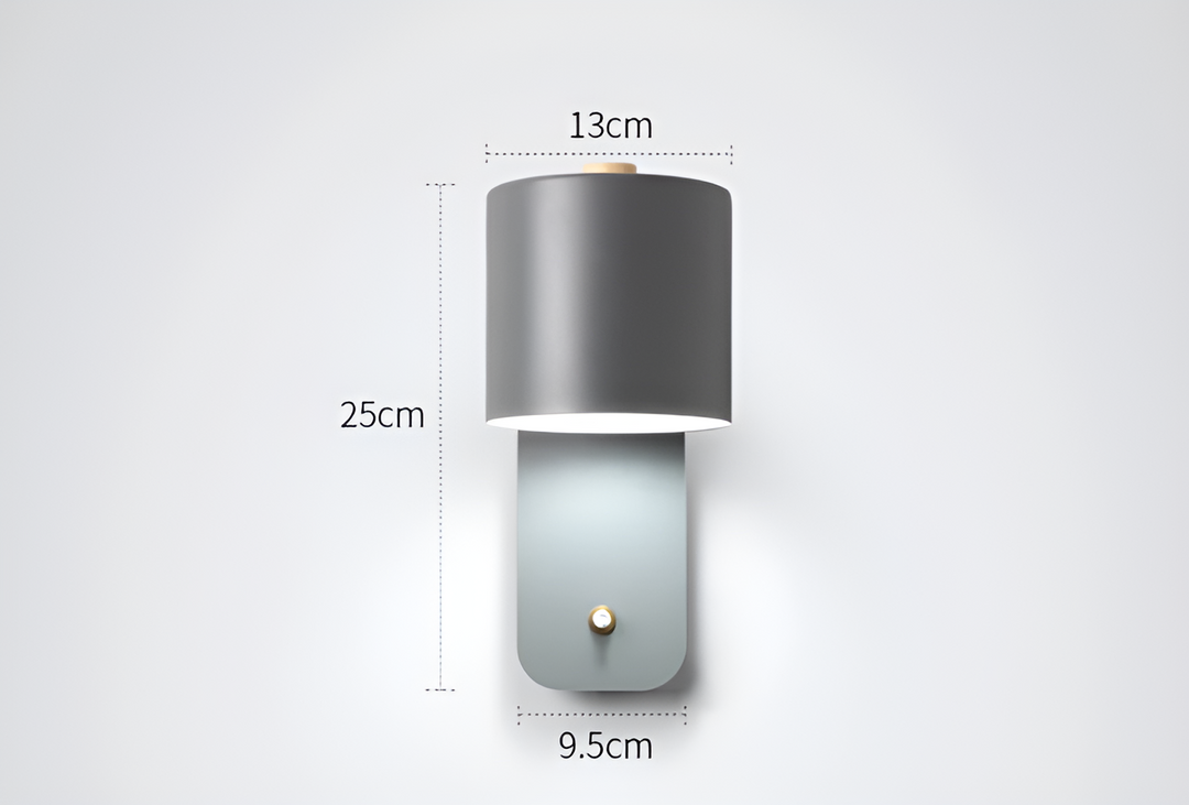 Skanto | EasyPush Vegglampe - Rotérbar Mini Sylinder LED Lampe